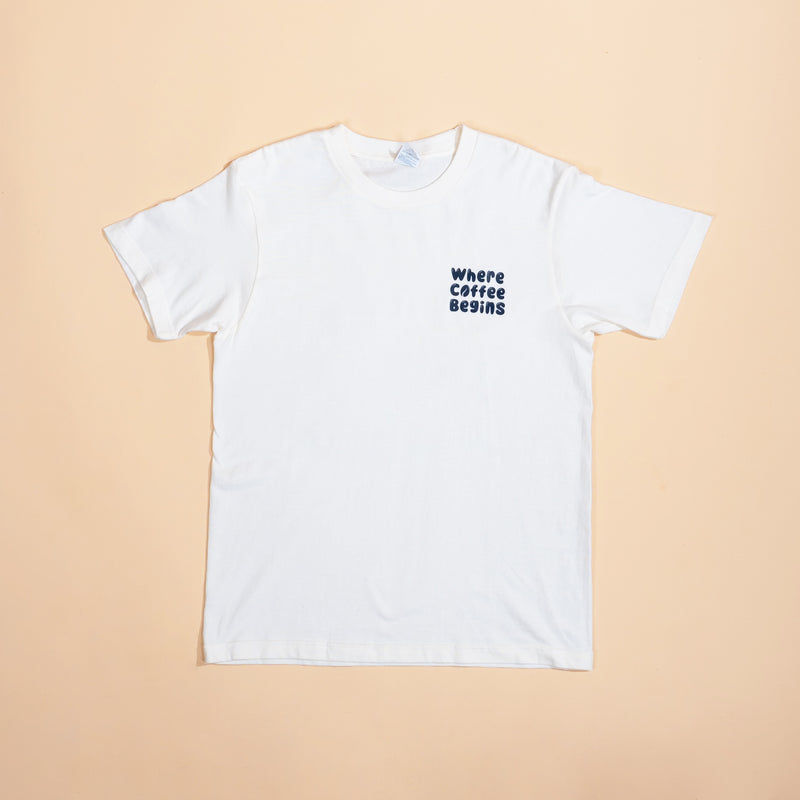 Curve Where Coffee Begins Shirt Dirty (White)