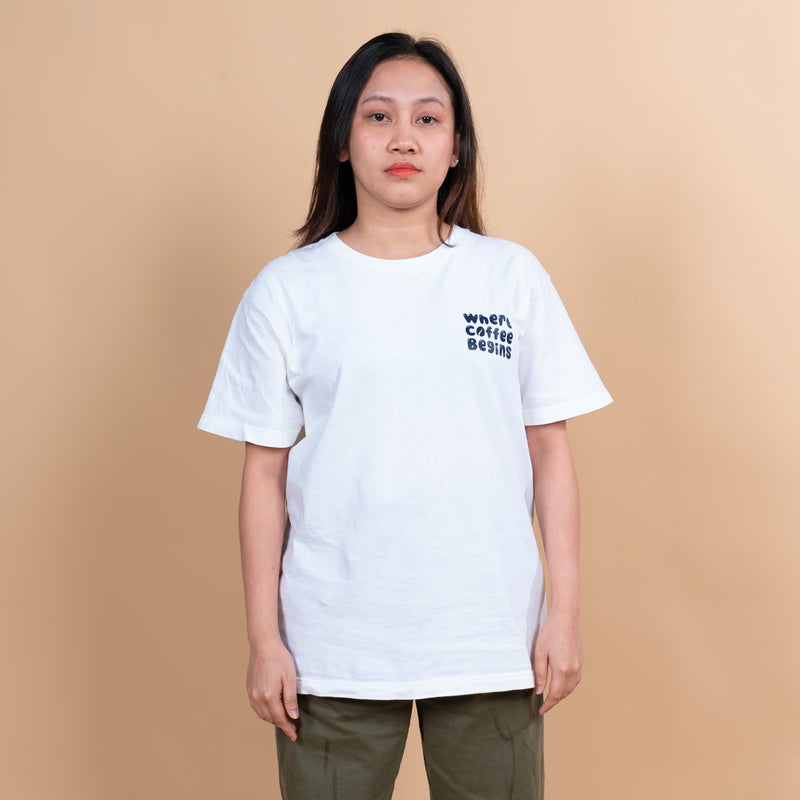 Curve Where Coffee Begins Shirt Dirty (White)