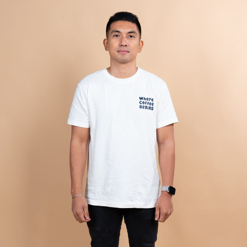 Curve Where Coffee Begins Shirt Dirty (White)