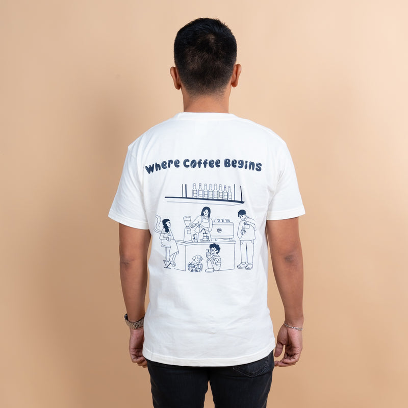 Curve Where Coffee Begins Shirt Dirty (White)