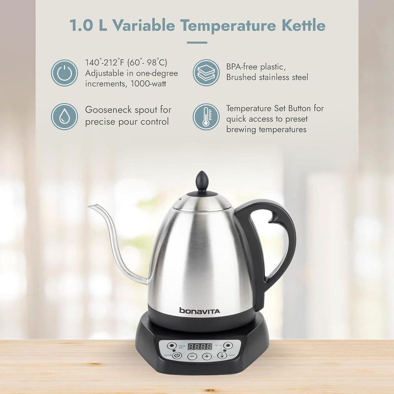 Bonavita Gooseneck Kettle 1L - Equilibrium Intertrade Corporation