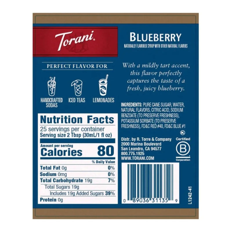 Blueberry Syrup 750ml