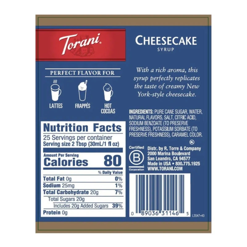 Cheesecake Syrup 750ml