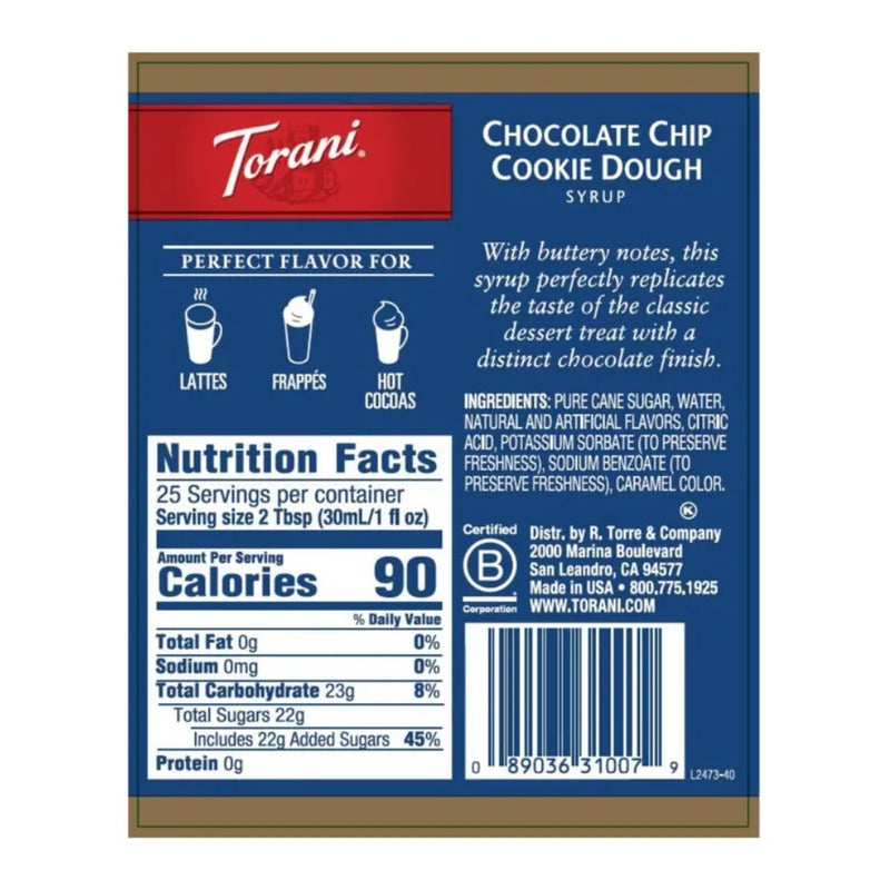 Chocolate Chip Cookie Dough Syrup 750ml
