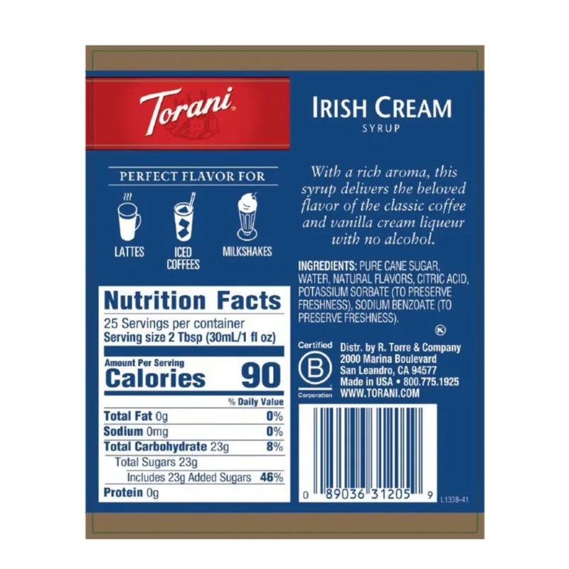 Irish Cream Syrup 750ml