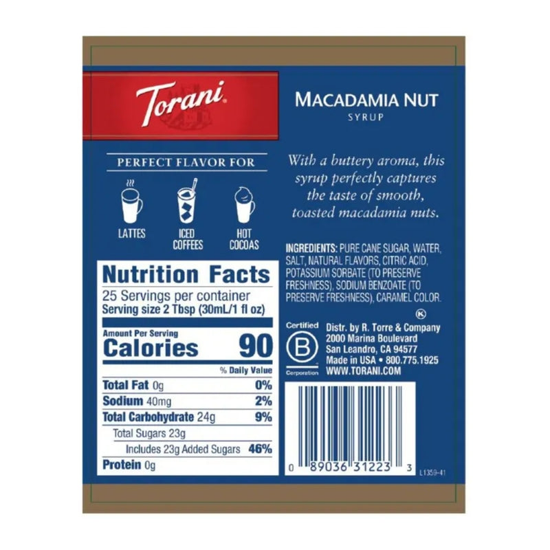 Macadamia Nut Syrup 750ml
