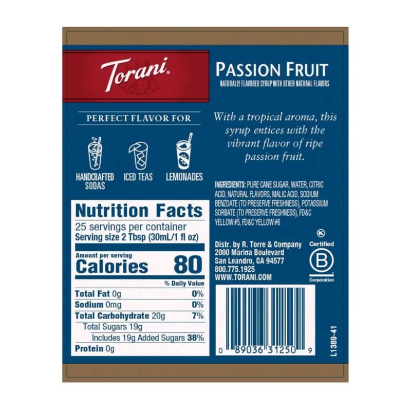 Passion Fruit Syrup 750ml