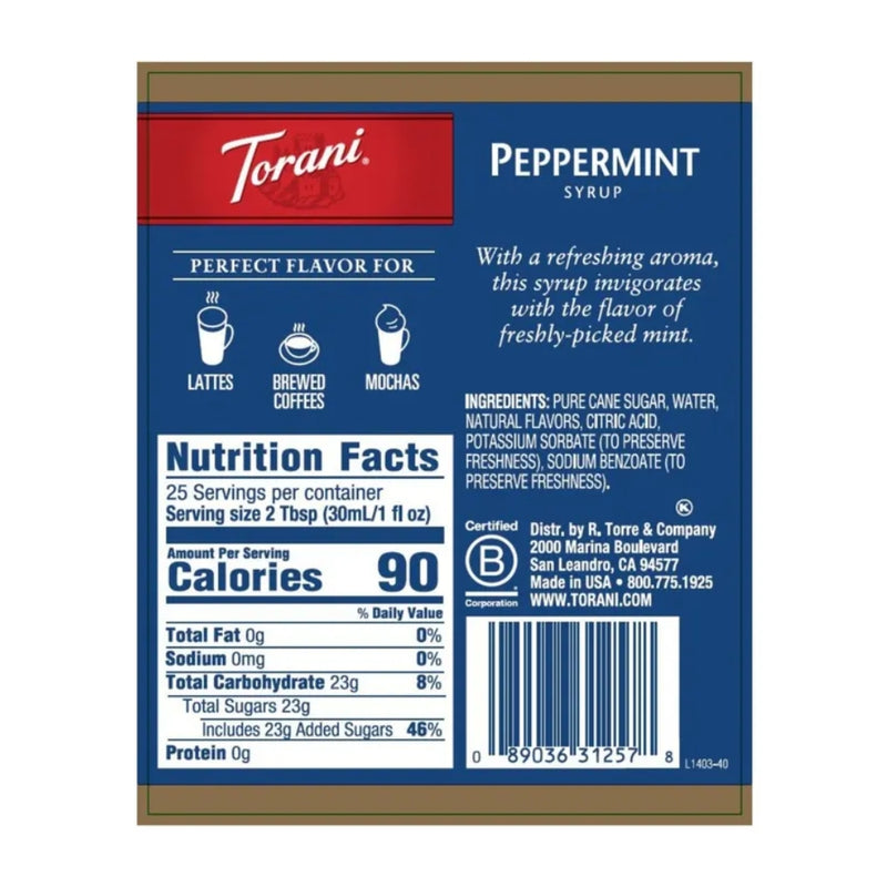 Peppermint Syrup 750ml