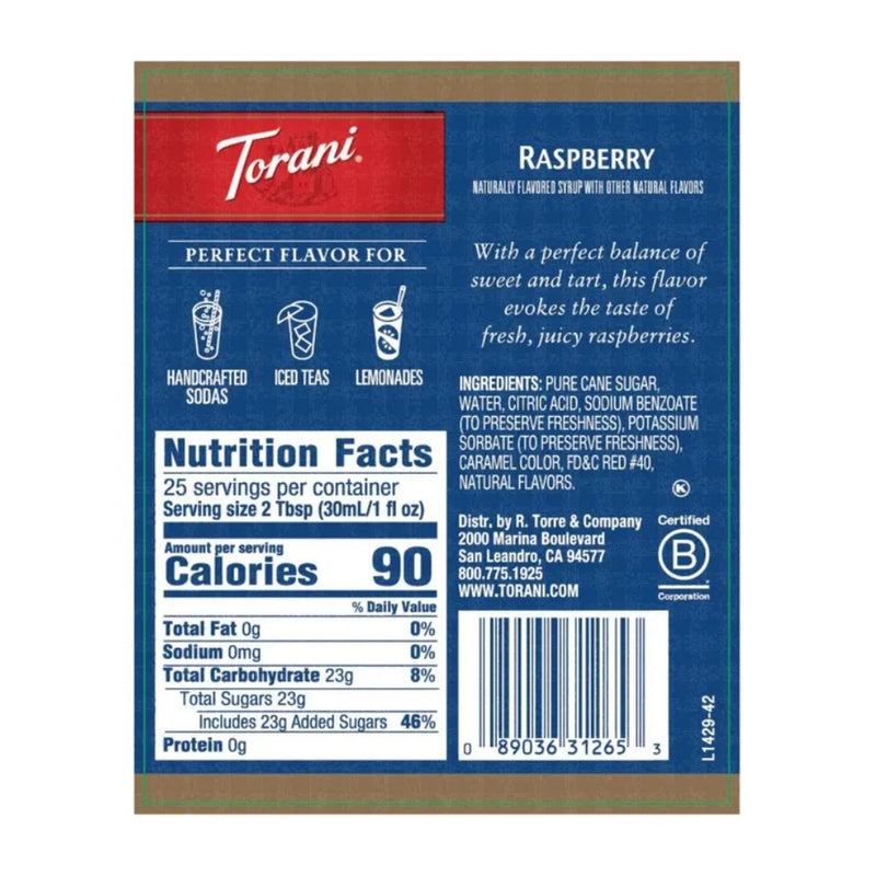 Raspberry Syrup 750ml