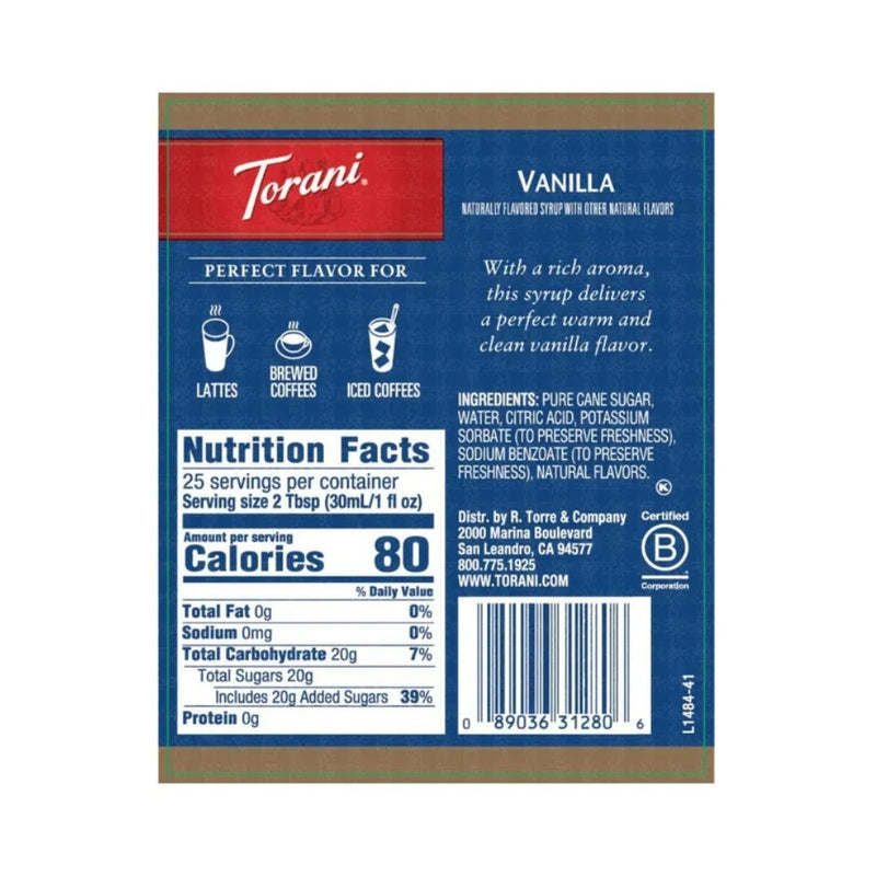 Vanilla Syrup 750ml