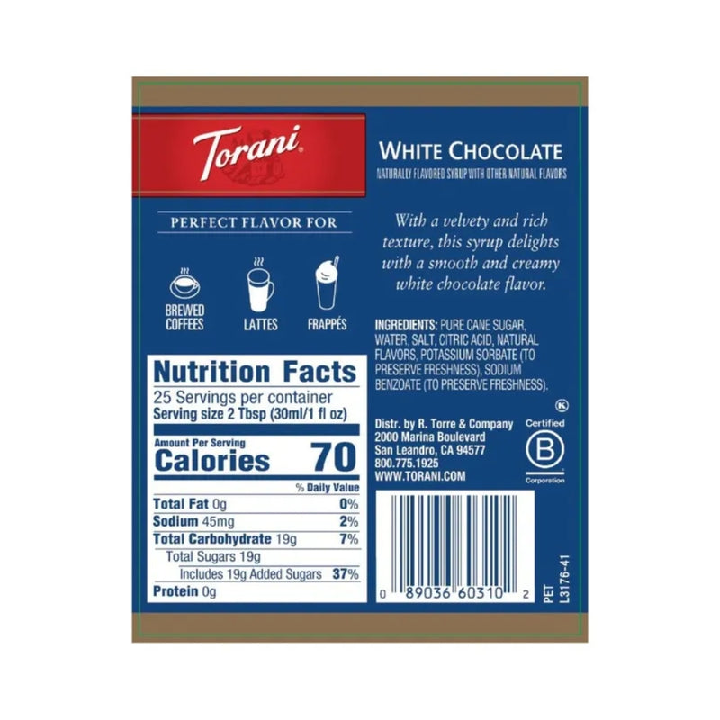 White Chocolate Syrup 750ml