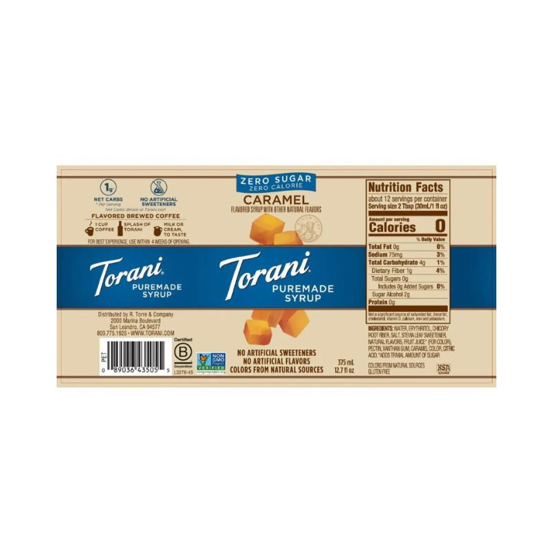 Puremade Zero Sugar Caramel 375ml