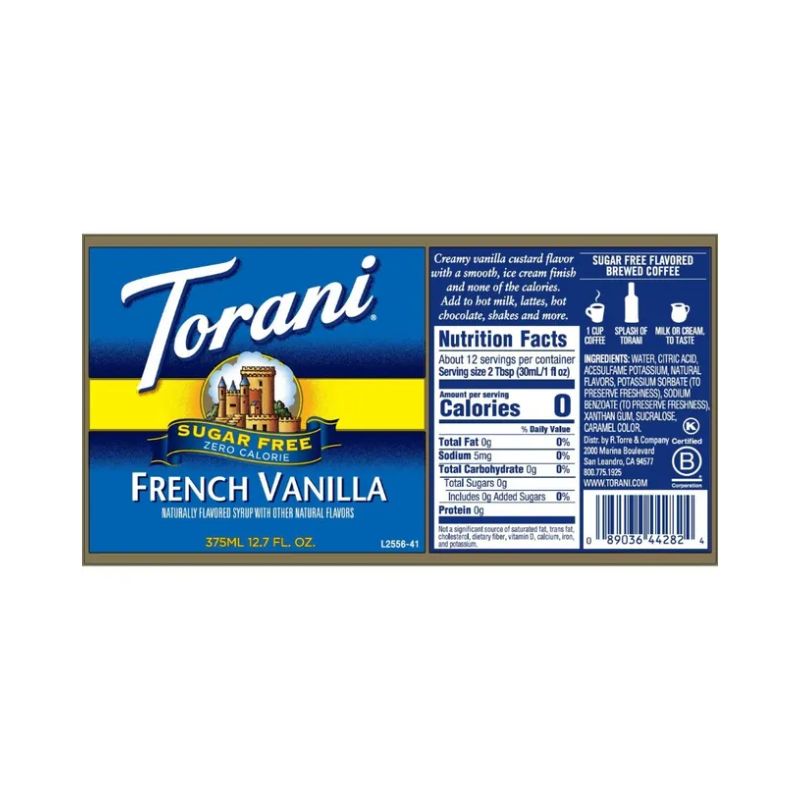 Equilibrium Intertrade Corporation - Sugar_Free_French_Vanilla_Syrup_375ml_-_label