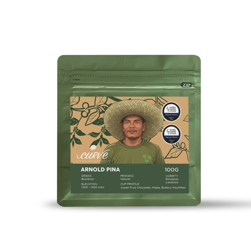 Arnold Pina Natural 100g Green Flat Bottom Packaging