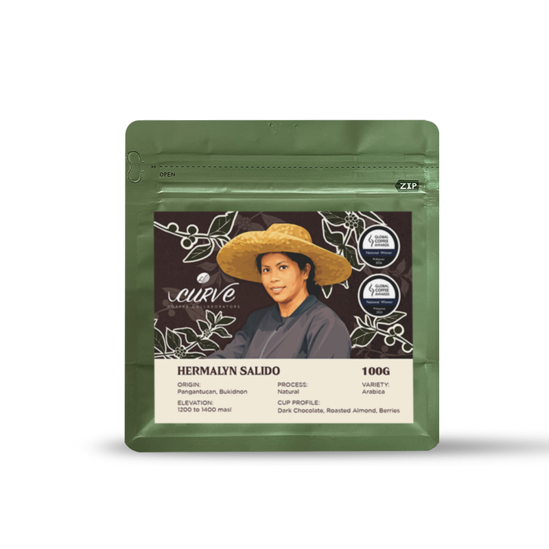 PCQC 2026 Hermalyn Salido Natural 100g Green Flat Bottom Packaging