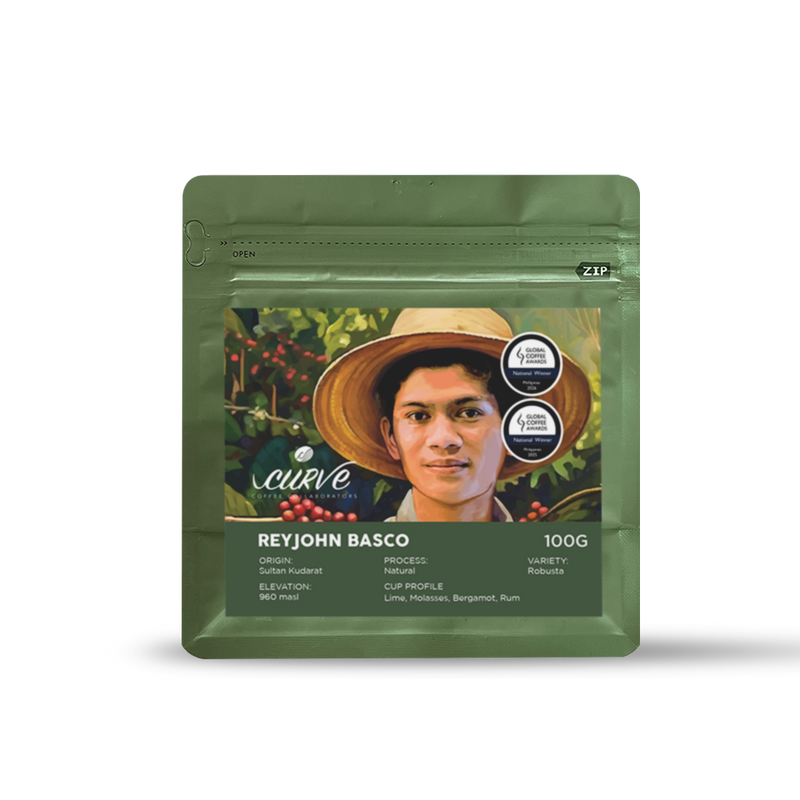 Reyjohn Basco Microlots 100g Green Flat Bottom Packaging